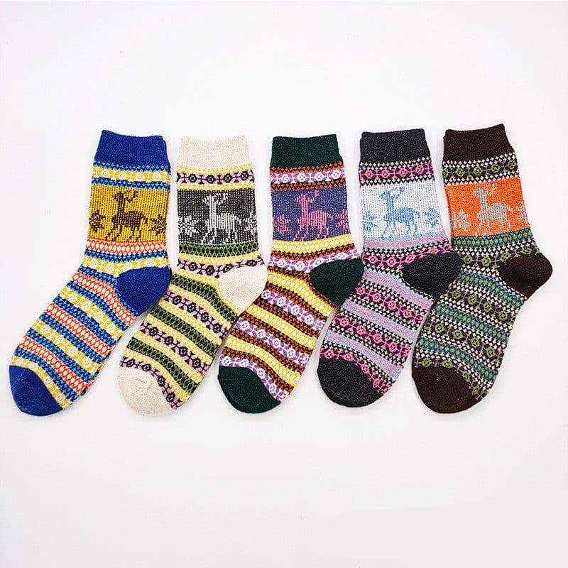 image-Totem Rabbit Wool Women'S Socks Warm Autumn And Winter Thick Socks
