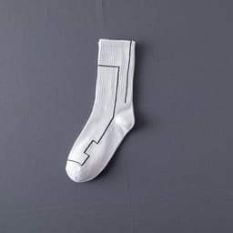 image-Socks Men'S Stockings Street Men'S Trendy Socks Simple Black And White Tube Socks Sports Socks