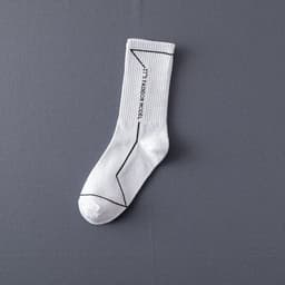 image-Socks Men'S Stockings Street Men'S Trendy Socks Simple Black And White Tube Socks Sports Socks