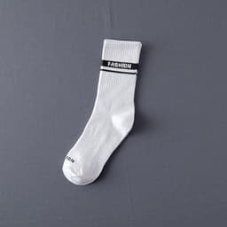 image-Socks Men'S Stockings Street Men'S Trendy Socks Simple Black And White Tube Socks Sports Socks