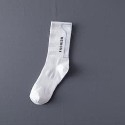 image-Socks Men'S Stockings Street Men'S Trendy Socks Simple Black And White Tube Socks Sports Socks