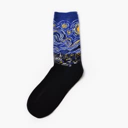 image-Moxiao factory direct selling Qiudong men''s socks new personality literature retro world famous painting men''s socks oil painting men''s socks