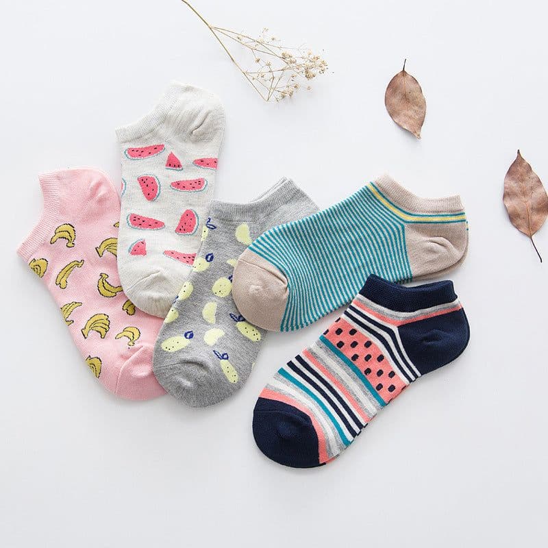 image-Women's Solid Color Socks Low Cut Shallow Mouth Leisure Boat Socks