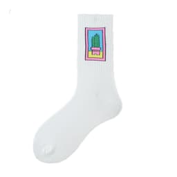 image-Socks Men's Tube Socks Ladies Striped Socks Sweat Absorbent Deodorant Socks Cactus Flame Banana