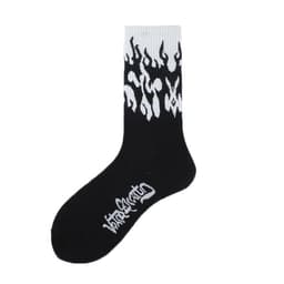 image-Socks Men's Tube Socks Ladies Striped Socks Sweat Absorbent Deodorant Socks Cactus Flame Banana