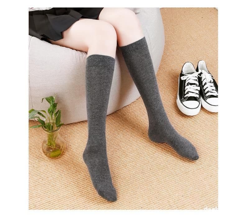 image-Ladies mid-tube calf piles of pure cotton