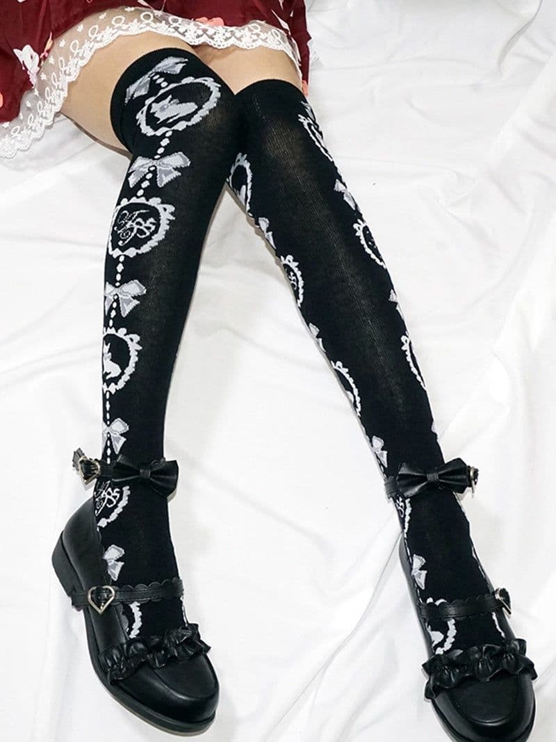 image-Japanese Sweet Girl Fawn Thigh Socks Warm Cotton High Socks Lolita Over-The-Knee Socks
