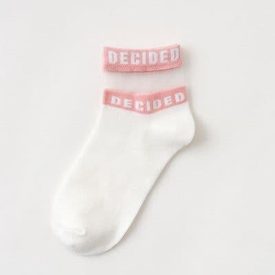 image-Socks Shop Thin Glass Fiber Short Tube College Socks Card Silk Cotton Bottom Socks