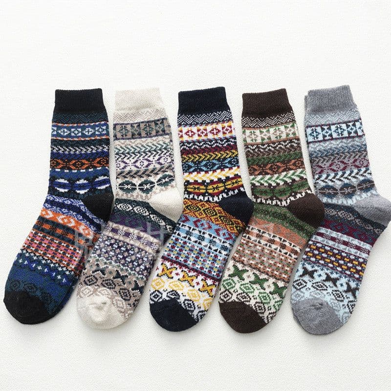 image-Ethnic Style Personality Women's Socks in Tube Wool Socks