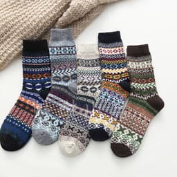 image-Ethnic Style Personality Women's Socks in Tube Wool Socks