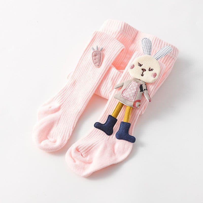image-Spring Autumn Kids Knitted Children Pantyhose Cotton Double Needle Tights for Girls Cute Animal Baby Girl Winter Clothes