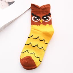 image-New Style Owl Socks Three-Dimensional Cartoon Socks Cotton Mid-Tube Women Socks