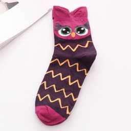 image-New Style Owl Socks Three-Dimensional Cartoon Socks Cotton Mid-Tube Women Socks