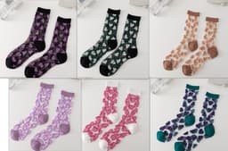 image-Ladies Socks Love Thin Card Silk Boat Socks