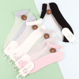 image-Socks Women Summer Thin Socks Crystal Silk Stockings Glass