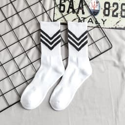 image-Towel Bottom High Tube Cotton Socks Black And White Basketball Socks Tide Socks