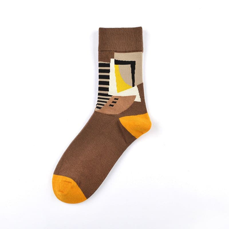 image-Personality Tide Socks Lighthouse Tide Socks Combed Cotton Embroidered Tube Socks