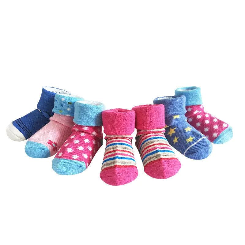 image-Newborn Baby Socks Reverse Mouth Autumn And Winter Baby Cotton Socks