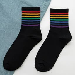 image-Rainbow Socks Women's Cotton Socks In Tube Socks