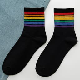 image-Rainbow Socks Women's Cotton Socks In Tube Socks