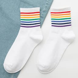 image-Rainbow Socks Women's Cotton Socks In Tube Socks
