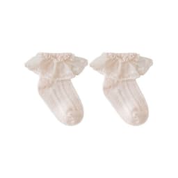 image-Carded Cotton Children's Mesh Socks Lace Baby Socks