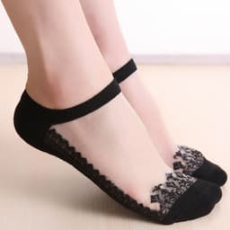 image-Invisible Breathable Lace Boat Socks Short Tube Ladies Socks