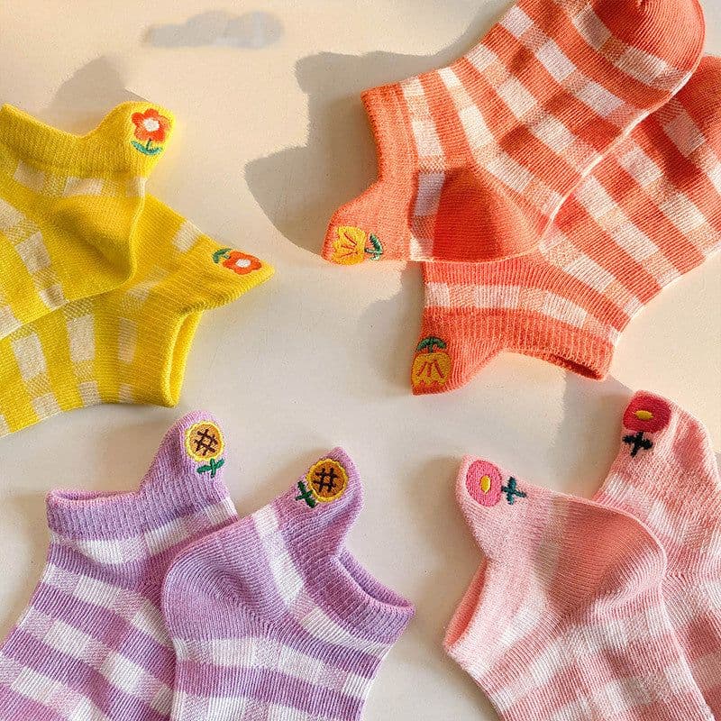 image-Cartoon Socks Combed Cotton Cute Girl Socks
