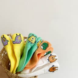 image-Cartoon Socks Combed Cotton Cute Girl Socks