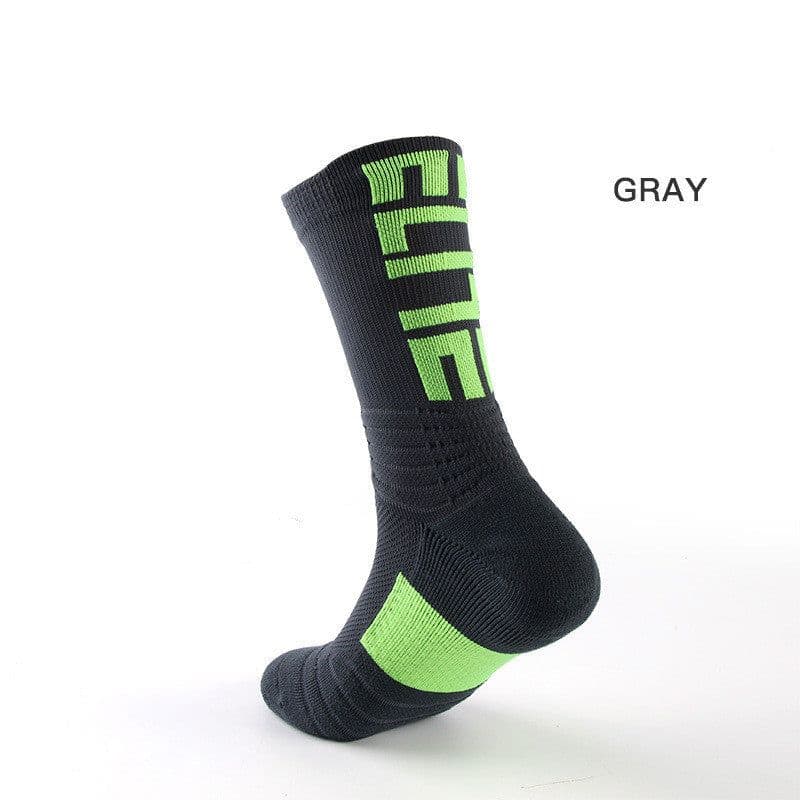 image-Men's Basketball Socks Letter High-top Thickening Moisture-absorbing Sports Tide Socks