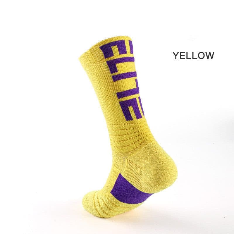 image-Men's Basketball Socks Letter High-top Thickening Moisture-absorbing Sports Tide Socks