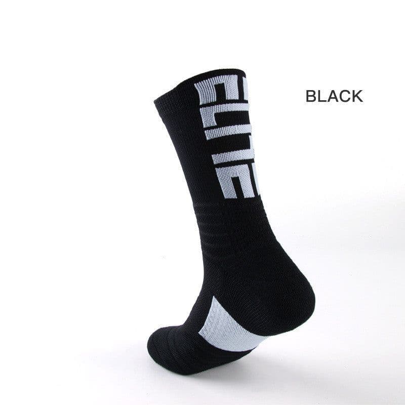 image-Men's Basketball Socks Letter High-top Thickening Moisture-absorbing Sports Tide Socks