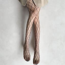 image-Japanese Lolita Retro Lace Soft Girl Pantyhose Sexy Hollow Net Stockings Ins White Silk Bottoming Stockings
