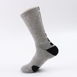 image-Classic High Top Towel Bottom Sports Socks Terry Thickening Antiskid Elite Basketball Socks Men's High Tube Socks