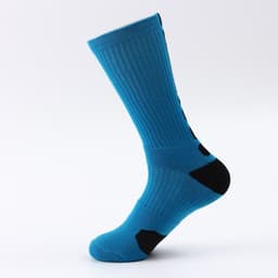 image-Classic High Top Towel Bottom Sports Socks Terry Thickening Antiskid Elite Basketball Socks Men's High Tube Socks