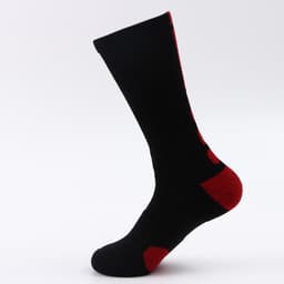 image-Classic High Top Towel Bottom Sports Socks Terry Thickening Antiskid Elite Basketball Socks Men's High Tube Socks