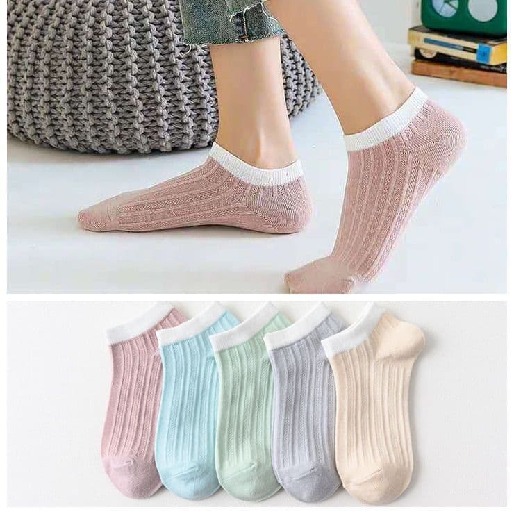 image-Summer Thin Shallow Mouth Boat Socks Ladies Cotton Socks
