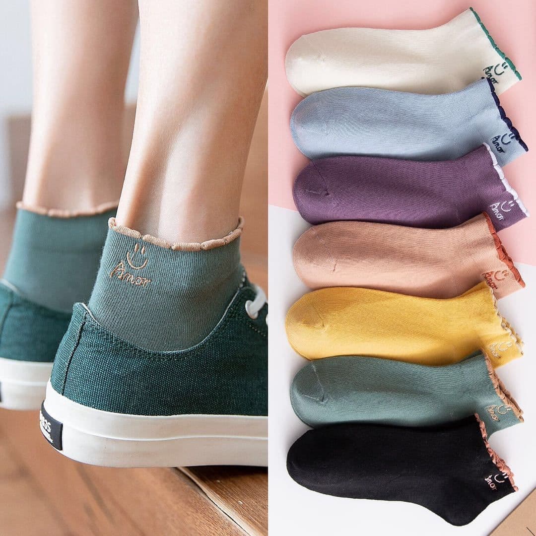 image-Summer Thin Shallow Mouth Boat Socks Ladies Cotton Socks