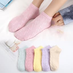 image-Summer Thin Shallow Mouth Boat Socks Ladies Cotton Socks