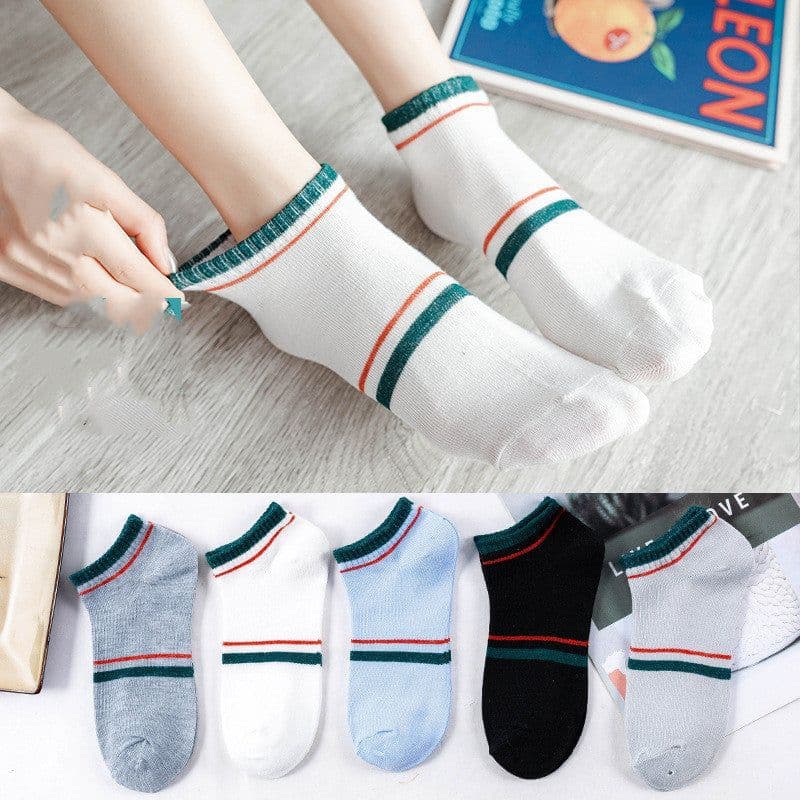 image-Summer Thin Shallow Mouth Boat Socks Ladies Cotton Socks
