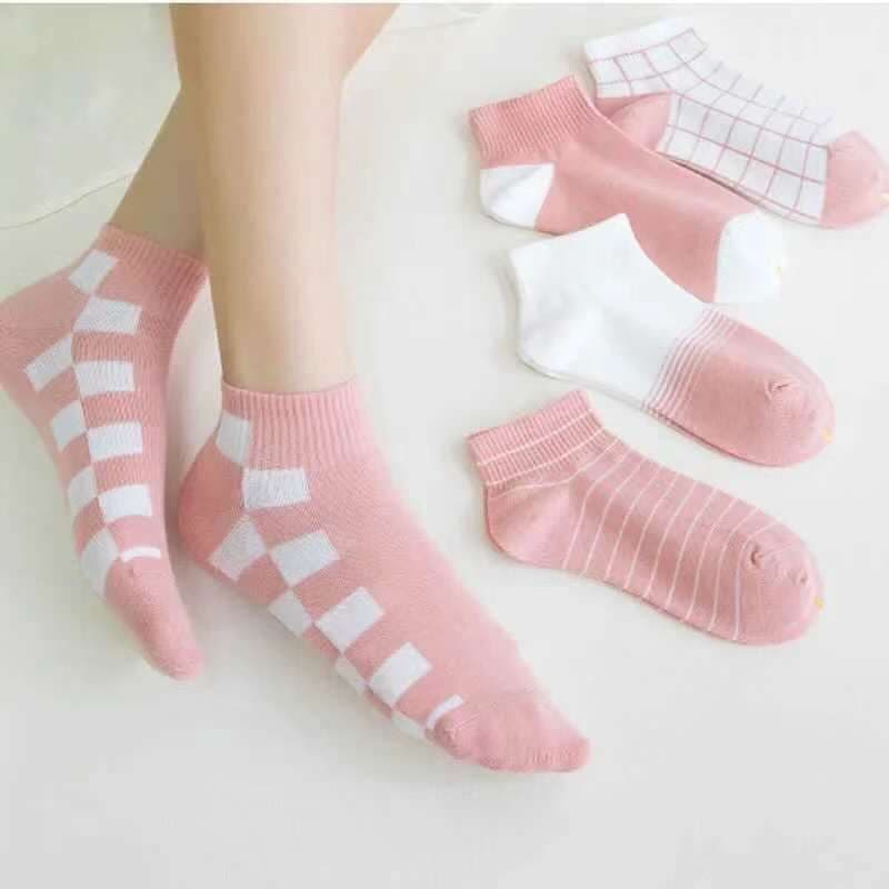 image-Summer Thin Shallow Mouth Boat Socks Ladies Cotton Socks