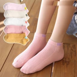 image-Summer Thin Shallow Mouth Boat Socks Ladies Cotton Socks