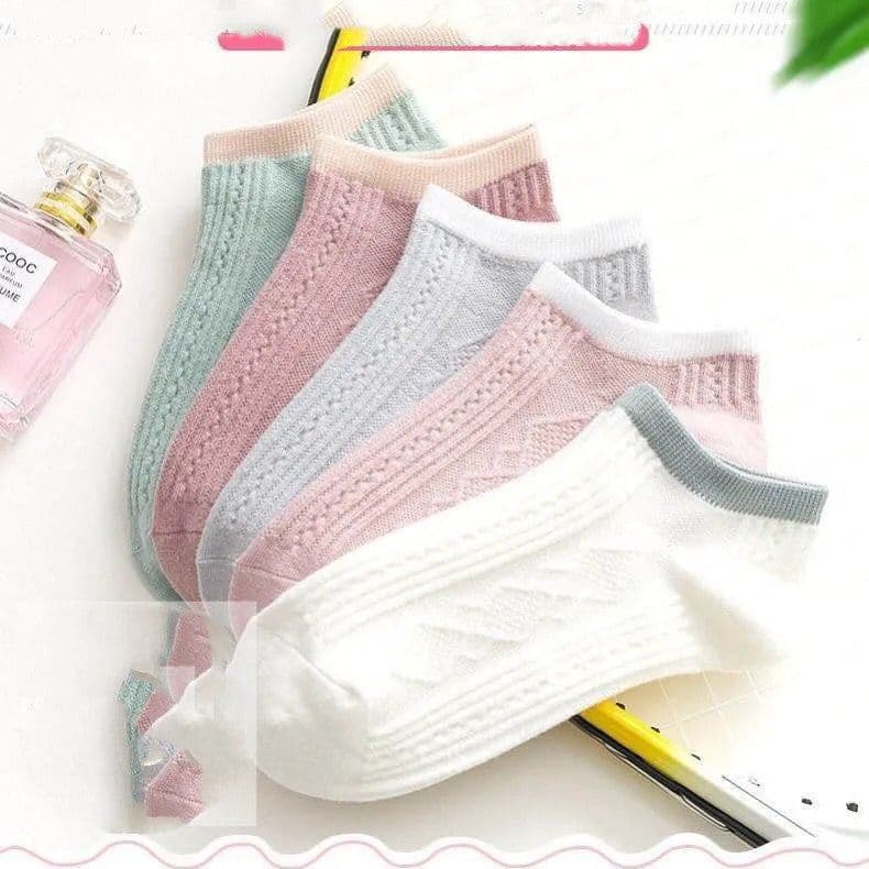 image-Summer Thin Shallow Mouth Boat Socks Ladies Cotton Socks