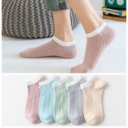 image-Summer Thin Shallow Mouth Boat Socks Ladies Cotton Socks