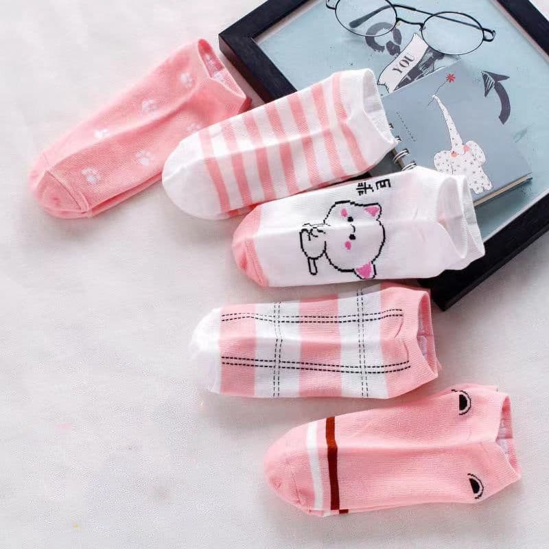 image-Summer Thin Shallow Mouth Boat Socks Ladies Cotton Socks