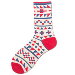 image-Delivery Spring And Autumn Men's Socks Rhombus Landscape Painting Tide Brand Socks