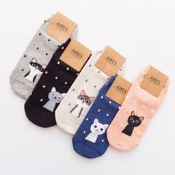 image-Straight Women's Boat Socks, Three-dimensional Cartoon Animal Cotton Socks, Comfortable Casual Socks