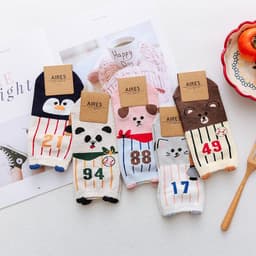 image-Straight Women's Boat Socks, Three-dimensional Cartoon Animal Cotton Socks, Comfortable Casual Socks