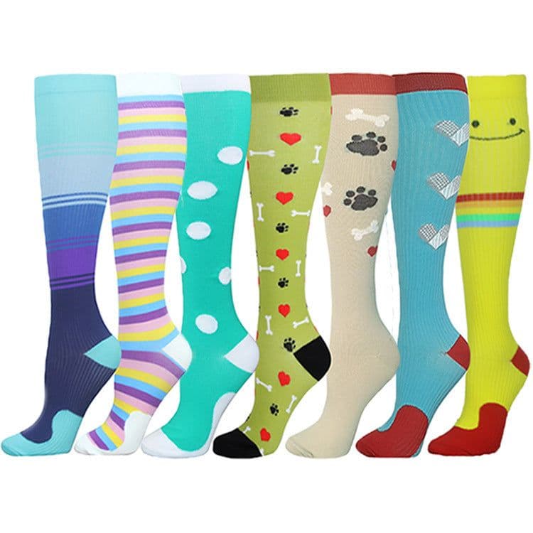 image-Outdoor Cycling Running Breathable Tube Socks Adult Sports Compression Socks
