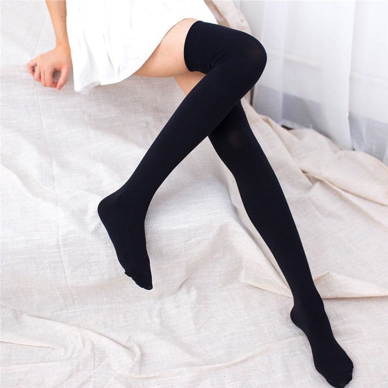image-120D Velvet Stockings Are Thinner Than The Knee